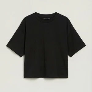 Krótka koszulka oversize czarna House