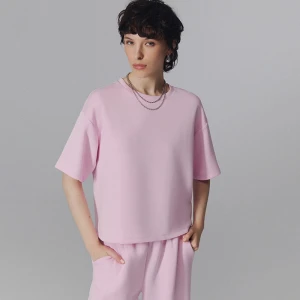 Zdjęcie produktu Krótka koszulka z modalem jasnoróżowa House