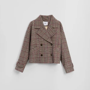 Krótka kurtka przejściowa peacoat w kratę House