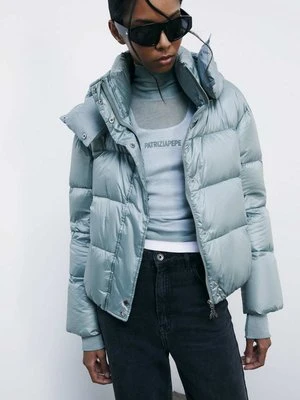 Krótka kurtka puchowa z kapturem PATRIZIA PEPE