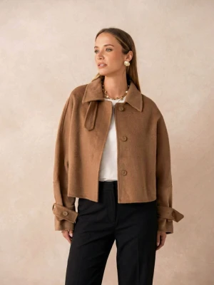 Krótka kurtka wełniana Bruno - double face / ręcznie wykańczana LAÏF