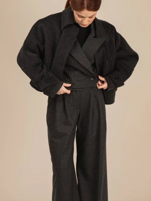 Krótka kurtka wełniana Bruno - double face / ręcznie wykańczana LAÏF