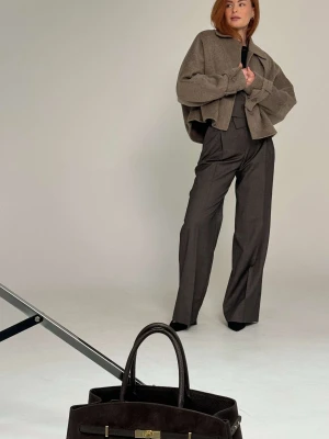 Krótka kurtka wełniana Bruno - double face / ręcznie wykańczana LAÏF