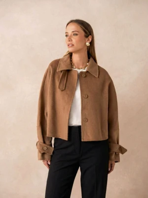 Krótka kurtka wełniana Bruno- double face/ręcznie wykańczana LAÏF