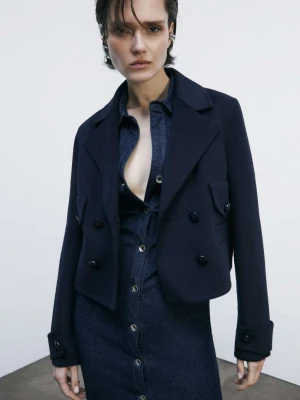 Krótka kurtka z mieszanki wełny PATRIZIA PEPE