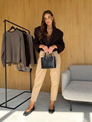 Krótka Marynarka Brązowa Clyde UNI ClothStore