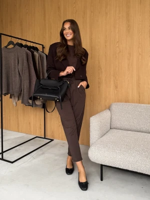 Krótka Marynarka Brązowa Hales UNI ClothStore