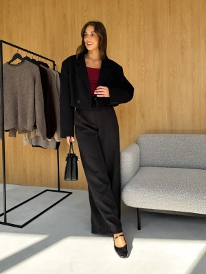 Krótka Marynarka Czarna Clyde UNI ClothStore