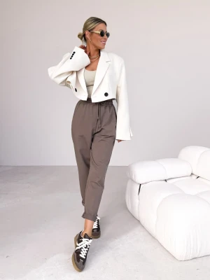 Krótka Marynarka Kremowa Trey UNI ClothStore