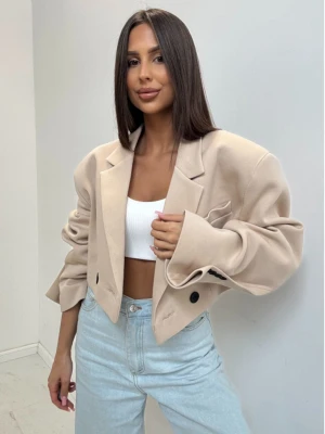 Krótka marynarka oversize ELOWEN - beżowa  magmac 