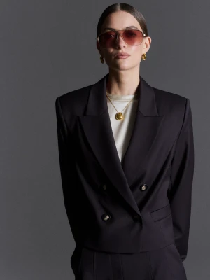 Krótka marynarka w kolorze czekoladowego brązu TARANKO