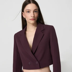 Krótka marynarka z guzikami bordowa House