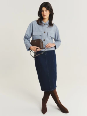 Krótka niebieska kurtka na guziki Greenpoint