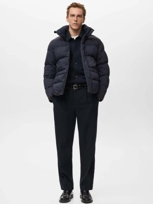 Krótka pikowana kurtka water repellent granatowy - Mężczyzna - - MANGO MAN