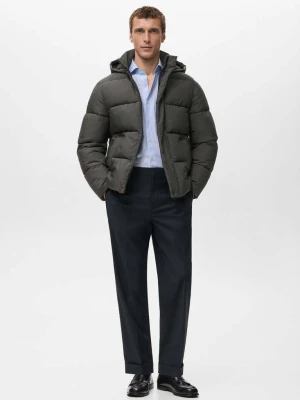 Krótka pikowana kurtka water repellent szary - Mężczyzna - - MANGO MAN