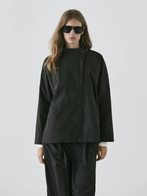 Krótka Pikowana Parka Z Ozdobnym Kołnierzem - Czarny - - Massimo Dutti - Kobieta