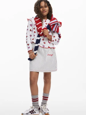 Krótka spódnica w paski Desigual