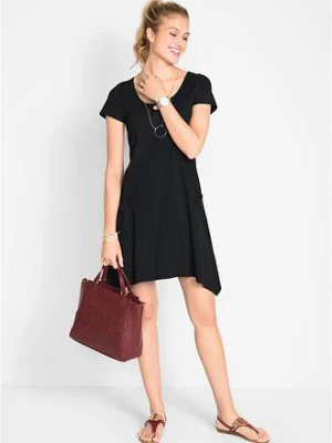 Krótka sukienka bawełniana z przędzy mieszankowej bonprix