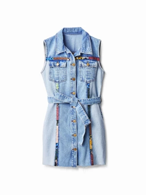 Krótka sukienka denim patch Desigual