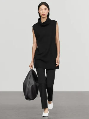 Krótka Sukienka Dzianinowa Z Domieszką Wełny - Czarny - Massimo Dutti - Female
