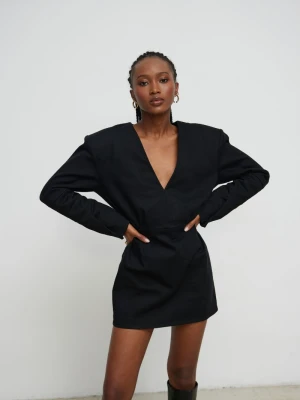 Krótka sukienka w kolorze DEEP BLACK - MAVEN-XS Marsala