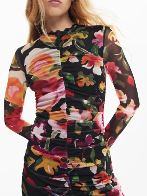 Krótka sukienka w kwiaty Desigual
