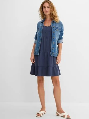 Krótka sukienka z bawełnianego dżerseju bonprix