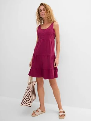 Krótka sukienka z bawełnianego dżerseju bonprix