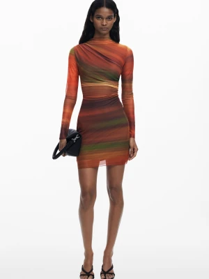 Krótka sukienka z drapowanego tiulu Desigual