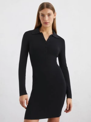 Krótka sukienka z dzianiny polo slim Marc O'Polo modrá