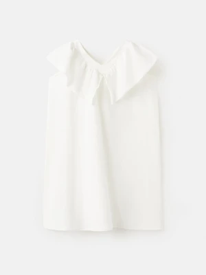 Krótka sukienka z falbankami złamana biel - Dzieci - lata - MANGO KIDS