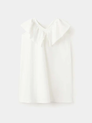 Krótka sukienka z falbankami złamana biel - Dzieci - lata - MANGO KIDS