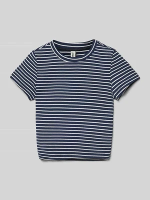 Krótka t-shirt w paski Blue Effect