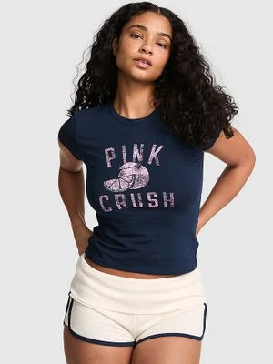 Krótki bawełniany T-shirt Victoria's Secret