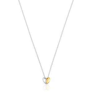 Krótki Dwukolorowy Podwójny Naszyjnik Z Małym Motywem Serca My Other Half - Tous