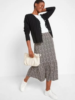 Krótki kardigan ażurowy bonprix