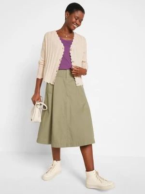 Krótki kardigan ażurowy bonprix