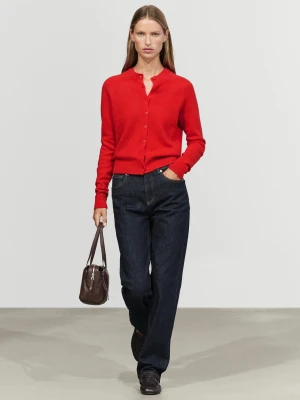 Krótki Kardigan Ze 100% Kaszmiru - Czerwony - Massimo Dutti - Female