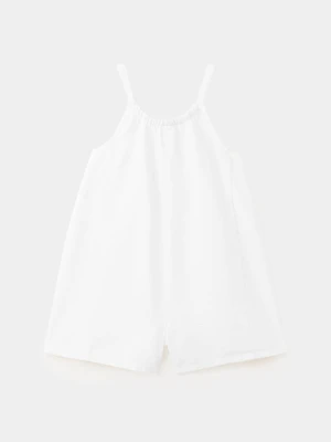 Krótki kombinezon na ramiączkach biały - Dzieci - - MANGO KIDS