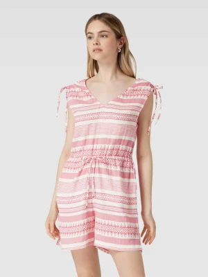 Krótki kombinezon z bawełny ze wzorem na całej powierzchni model ‘NORA’ Only