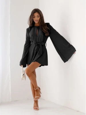 Krótki kombinezon z odkrytymi plecami CELERIA - czarny  magmac 