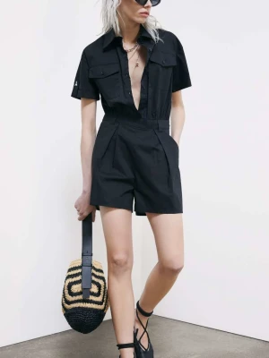 Krótki kombinezon z popeliny PATRIZIA PEPE