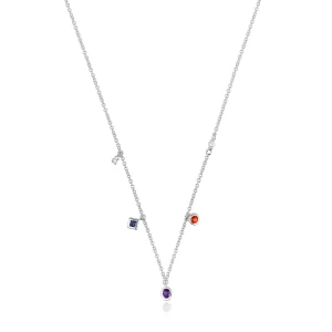 Krótki Naszyjnik Tous Basic Colors Ze Srebra Z Kamieniami Szlachetnymi I Perła Hodowaną - Tous Rozmiar