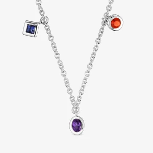 Krótki Naszyjnik Tous Basic Colors Ze Srebra Z Kamieniami Szlachetnymi I Perła Hodowaną - Tous Rozmiar