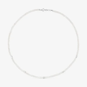 Krótki Naszyjnik Z Perłą Hodowaną I Motywami Ze Srebra Bold Motif - Tous