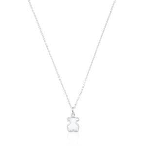 Krótki Naszyjnik Ze Srebra I Białego Szkła Akrylowego Galaxy - Tous Rozmiar