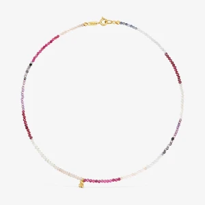 Krótki Naszyjnik Ze Srebra Pokrytego 18-Karatowym Złotem Z Turmalinami Bold Bear - Tous