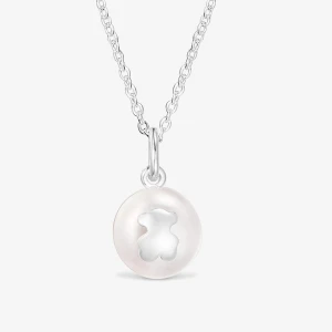 Krótki Naszyjnik Ze Srebra Z Hodowlaną Perłą Słodkowodną O Wielkości 10,5 Mm Tous Icon Pearl - Tous Rozmiar