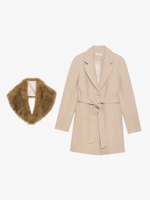 Krótki płaszcz Anna Field By Zalando beżowy