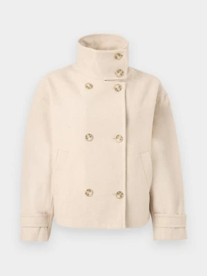 Krótki płaszcz Anna Field By Zalando beżowy